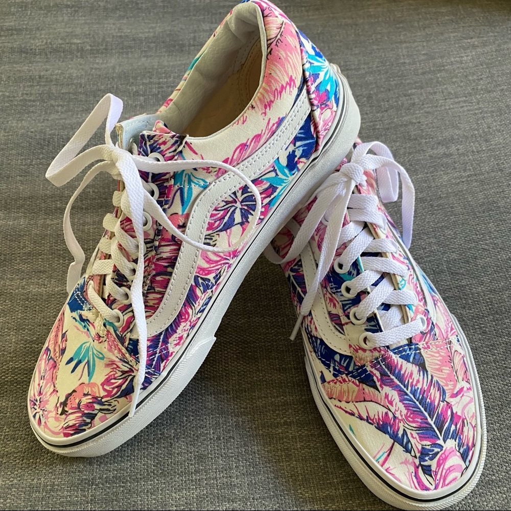 NWOT Palm Tropical Multi Colored Vans